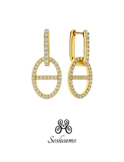 Orecchini Eclipse Crystal Gold